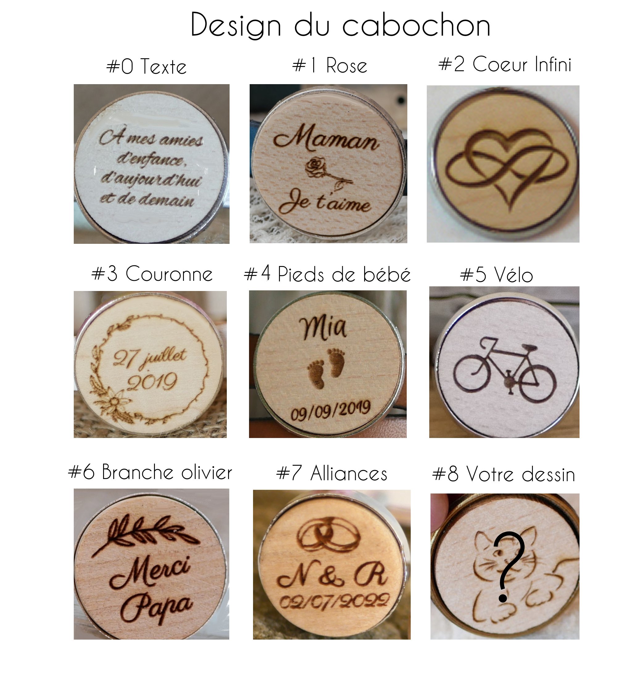 Leren halsketting met gegraveerde hout cabochon hanger gezet in antiek messing om te personaliseren