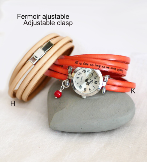 Zilveren multi-turn leren armband met verstelbare sluiting