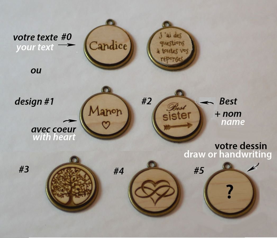 Lederen armbandhorloge met te graveren houten cabochon