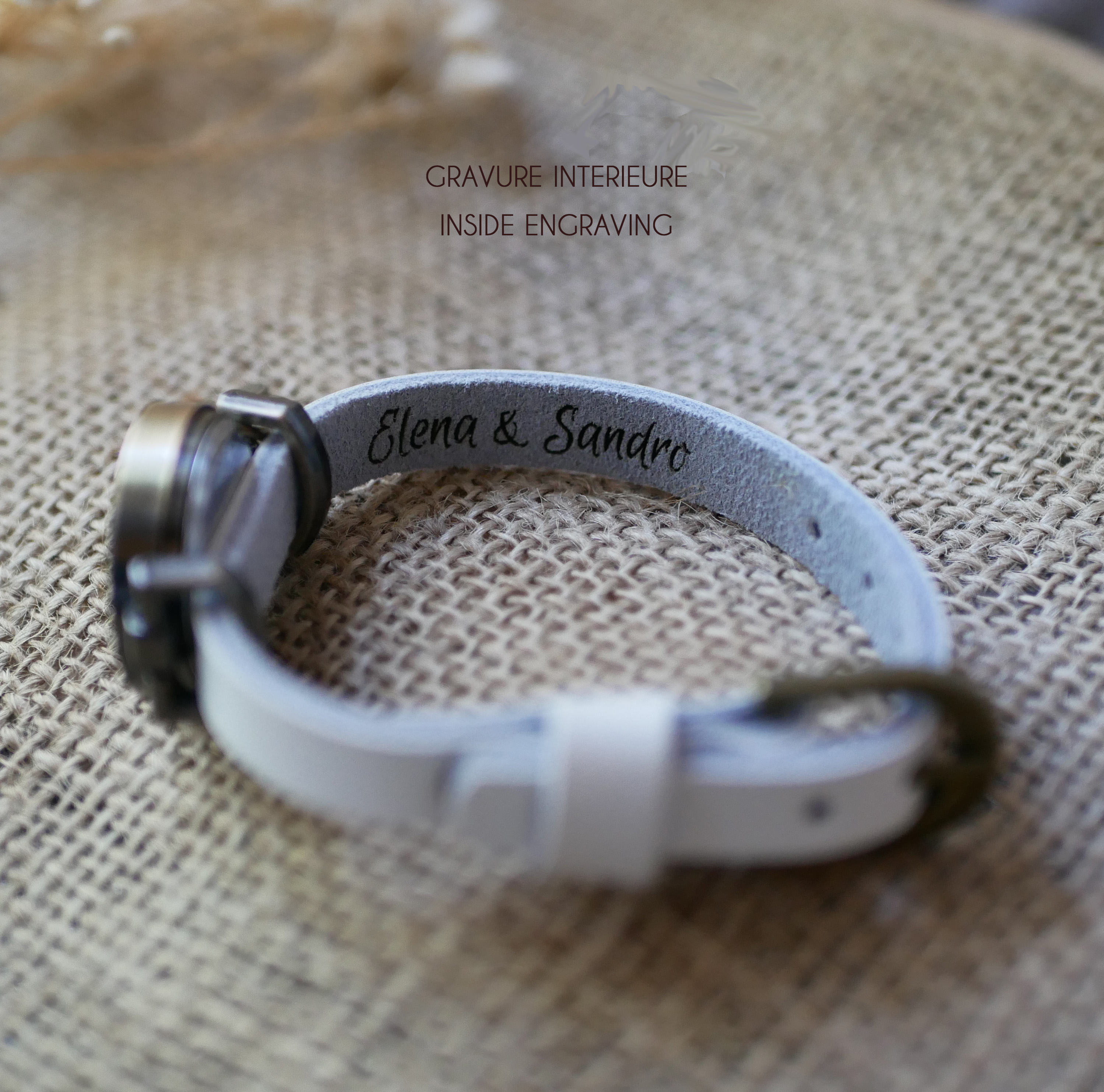 Lederen armbandhorloge, volledig aanpasbaar 