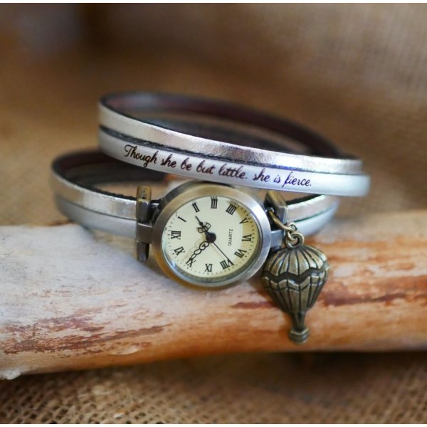 Personaliseerbaar dubbele tour lederen polshorloge duo van kleuren