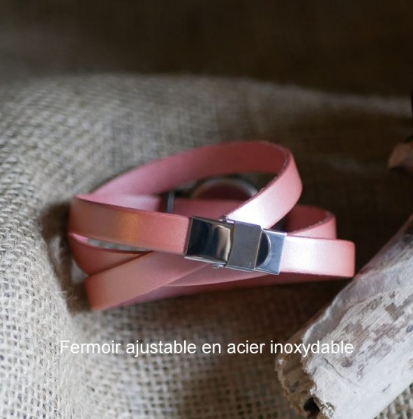 Aanpasbaar multi-turn horloge met zilveren wijzerplaat 