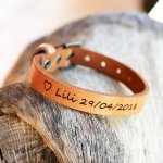 Herenarmband van natuurlijk leder, gegraveerd om te personaliseren 