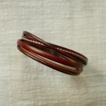 Herenarmband van bruin leer