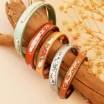Florâme armband te personaliseren met Liberty koord en lederkleur