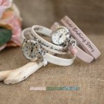 Zilveren horloge met kurken armband 2 slagen met verstelbare sluiting