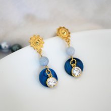 Oorbellen uit de collectie "Les nacrées" Blauw