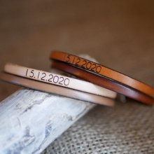Aanpasbare dubbele kleur lederen band voor mannen en vrouwen
