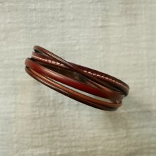 Herenarmband van bruin leer