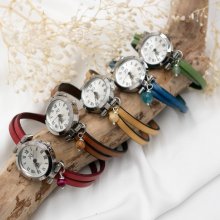 Aanpasbaar en kleurrijk leren sieradenhorloge voor dames