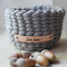 Aangepast leren label met gegraveerde boodschap